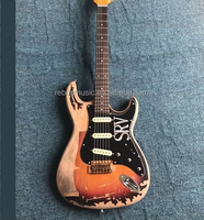 Weifang Rebon 6 String Vintage Old Type ST Electric Guitar with SSS Pickup
