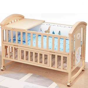 Cuna de Madera Multifuncional 3 en 1 al por Mayor, Juego de Ropa de Cama para Bebé, Cuna para Recién Nacido - Product Image 2