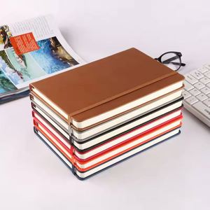 Cuaderno de Cuero PU A5 de Alta Calidad con Logotipo Personalizado Impreso, 100 Hojas, Páginas Rayadas Blancas Marfil, Encuadernación Wire-O, Diario Escolar Macaron - Product Image 2