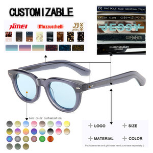 Gafas de Sol Redondas Unisex Retro Negras con Montura Completa, Lentes con Filtro de Luz Azul - Product Image 2