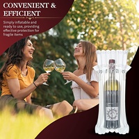 1000 protège-bouteilles de vin, sacs de voyage gonflables réutilisables pour le transport du vin, sacs à colonnes d'air gonflables avec 2 pompes manuelles