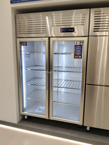 Réfrigérateur vertical commercial YULONGE avec porte vitrée, refroidissement statique, réfrigérateur vertical en acier inoxydable pour cuisine - Product Image 5