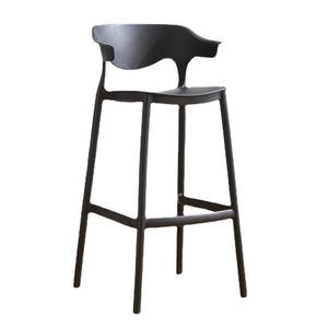 Plastic Bar Chair High <strong>Stools</strong> <strong>for</strong> Home Hotel Outdoor <strong>Garden</strong> Chairs with Backrest Durable Stackable Restaurant Cafe Chair - Product Image 1