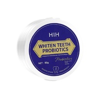 Poudre blanchissante pour les dents HIH Wholesale Yellow Removal Cleaning Teeth Stains Mint Flavor Fresh Breath Probiotics Brightening Teeth Powder