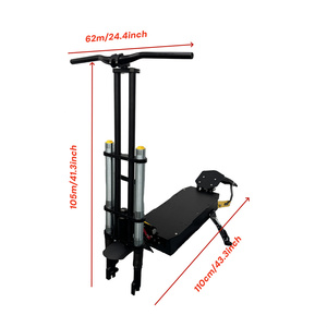 Pièce de rechange pour trottinette électrique à double suspension hydraulique, cadre pliable E13 en alliage d'aluminium de 13 pouces, taille ouverte 155 mm - Product Image 1