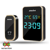 Thermomètre hygromètre horloge sans fil sonnette de porte intelligente carillon 38 anneau pince Support EU AU JP US Plug