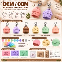 Étui de protection en silicone pour rouge à lèvres et brillant à lèvres, porte-clés, étui cosmétique de voyage, outil de beauté, cadeau promotionnel