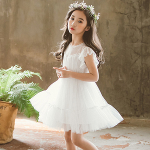 National for United States Off Shoulder Lace Bodycon Dance Latin Dress White for Kids on Summer From China Market - Product Image 6