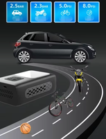 Compresseur d'air rechargeable Gonfleur de pneu Pompe portable avec batterie 4000mAh Écran numérique et LED d'urgence 150PSI Arrêt automatique
