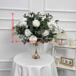 Decoración de la boda de calidad 40cm Bola de flores blancas flores de boda bolas de flores de alta calidad para centros de mesa - Product Image 1