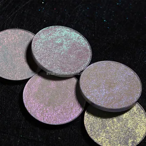 HOT Selling Private Label Single Body Face Highlight Holographic Makeup Super High Pigment Diamond Duochrome Highlighter