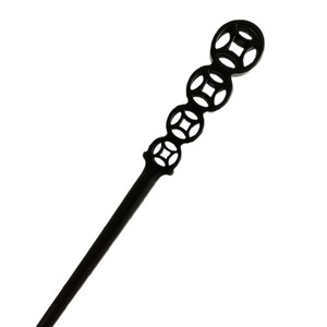New <b>Chinese</b> Style Eight Directions Wealth String Hairpin, Ebony Hairpin, Antique Style Creative Cheongsam, Classic Updo Hair - Product Image 4