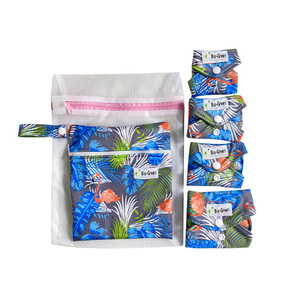 Serviettes hygiéniques maternité réutilisables et lavables en charbon de bambou, super absorbantes, avec ailettes anti-fuites, pour usage de jour et de nuit - Product Image 5