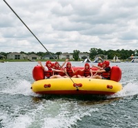 Bateau pneumatique gonflable avec tubulure de traction pour sports nautiques, canapé de traction pour lac, océan, piscine, jeux sportifs, location et vente