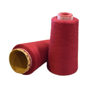 Precio de fábrica, hilo de viscosa de poliéster teñido con droga, hilo de Color granate 20/1ne en precio barato disponible para pedidos a granel - Product Image 1