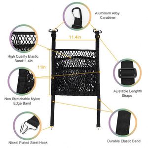 BSCI Factory High Quality Durable <b>Car</b> Mesh Organizer <b>Seat</b> Back Net <b>Bag</b> Dog <b>Car</b> Net Barrier - Product Image 5