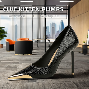 Zapatos de tacón alto informales para oficina diaria para mujer, bomba Sexy con tacones finos, zapatos de gatito suaves con punta en pico, tendencia de moda, tacones para mujer - Product Image 2