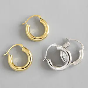 Hot Sale Unique Design 925 Sterling Silver Hoop Earrings For Women