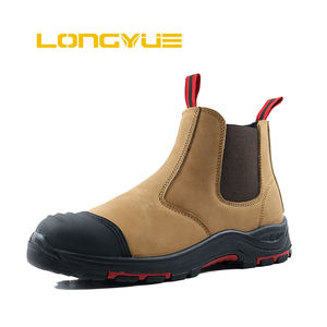 Newstyle cuero genuino Chelsea trabajo Casual deportes corte alto Mujer ingeniería caras botas de seguridad de trabajo para hombres - Product Image 1