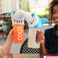 Gobelets personnalisés en forme de tête d'animal sans BPA de 24 oz, gobelets en plastique transparent pour fêtes, gobelets à slush pour enfants