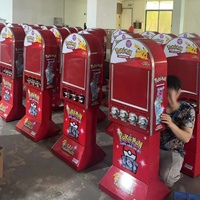Distributeur automatique d'autocollants de tatouage style japonais à 4 sorties, fonctionnant à pièces et avec distributeur de cartes, pour centre de jeux
