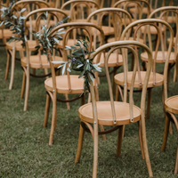 Vente chaude Location PP Restaurant Événements Hôtels Banquet De Mariage Résine Bentwood Thonet Chaise Empilable