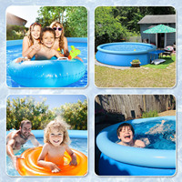Piscine gonflable ronde pour adultes, idéale pour les fêtes aquatiques d'été en famille dans le jardin, piscine hors sol gonflable.