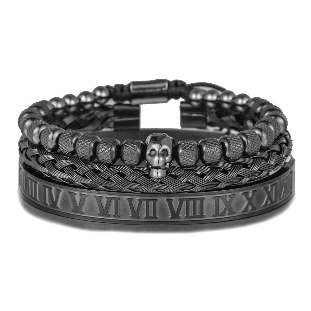 Skull bracelet set multi