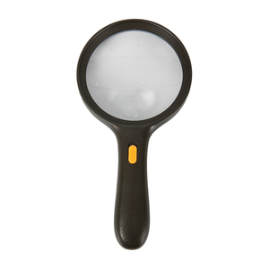 مكبر يدوي صغير محمول 2X مع 3 مصابيح LED للقراءة والإضاءة - Product Image 1