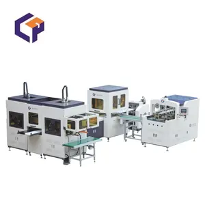 Double forming box production whole set make glove paper box cosmetic packaging machine automatic