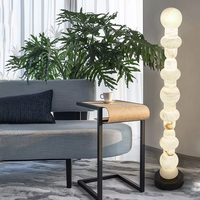 Lampe sur pied en albâtre naturel empilé de style moderne Wabi Sabi avec éclairage LED pour salon, chambre à coucher, hôtel