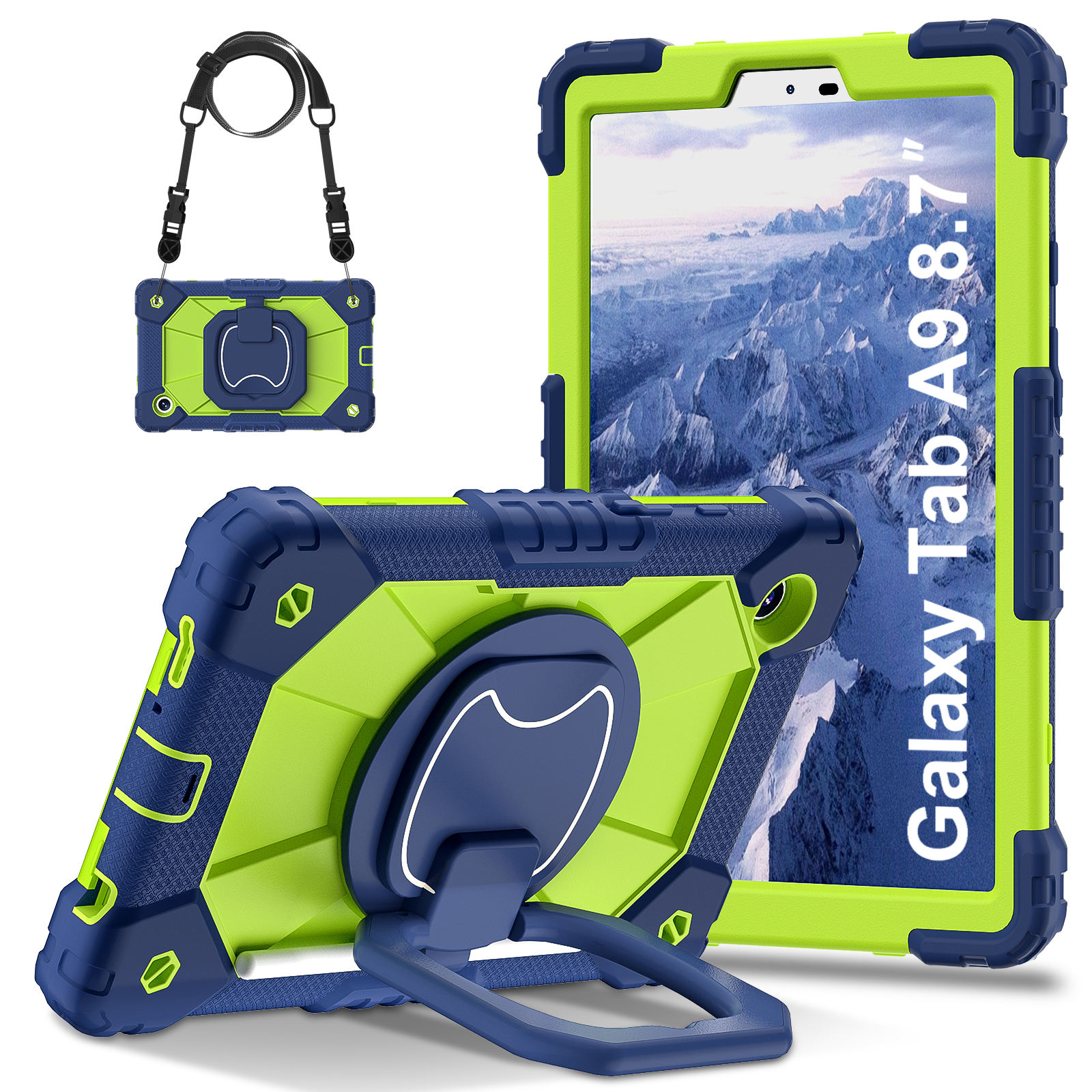 Vert Lime Bleu Marine