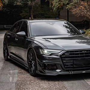 Jupe latérale de pièces de voiture en Fiber de carbone sèche d'ajustement de préfet pour <span class=keywords><strong>Audi</strong></span> A6 <span class=keywords><strong>S6</strong></span> 2019-22 pare-chocs de voiture panneaux à bascule - Product Image 3