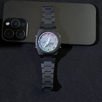 Jam Tangan Analog Digital Pria dengan Bezel Oktagonal, Set Hadiah Gelang Logam dengan Alat, Jam Tangan Multifungsi