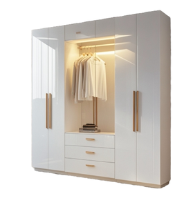 Snej ตู้เสื้อผ้ายืนอิสระขนาดใหญ่เฟอร์นิเจอร์แผงไม้สไตล์มินิมอลแบบทันสมัยดีไซน์ทนทานสำหรับห้องนอนบ้าน - Product Image 1