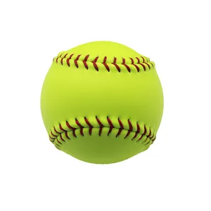 Top high quality customized logo printed hot sale leather wholesale factory price softball