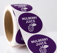 Étiquettes adhésives personnalisées en gros avec logo pour emballages de bouteilles de boissons et de jus, étiquettes de marque en vrac pour magasins