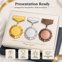 Médaille de récompense en métal moulé sous pression de précision, gravable, pour événements, concours, performances académiques exceptionnelles, honneur