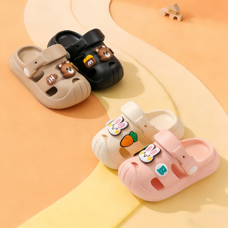 thumbnail image 2 of ONKOUKOU Cute Cartoon Boys Slippers - Non Slip Lightweight Open Toe Indoor Shower Pool Slippers For All Seasons 2 of 12