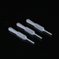 Pipette Pasteur miniature graduée en plastique transparent jetable pour laboratoire médical Heonlicor, 3 ml, 0,1-10 ml