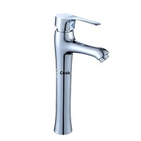 Robinet de lavabo monotrou moderne et minimaliste, mitigeur chaud/froid à poignée unique, finition électrolytique