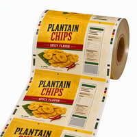 Film d'emballage imprimé sur mesure pour chips de plantain et sachet soufflet pour snacks épicés – Emballage souple – Usine OEM