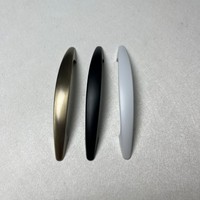 Poignées de meuble incurvées en forme de poisson, style nordique minimaliste, en alliage de zinc, multicolores, finition mate, pour armoires, tiroirs et penderies