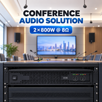 Amplificateur stéréo AOFO KV8 Classe H 2U à montage en rack, double canal, amplificateur audio PA pour discothèques, salles de réception et enceintes de tournée