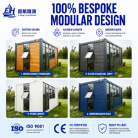 Villa préfabriquée en acier à 3 chambres à assembler rapidement et à faible coût, pour bureau, cuisine, camping, maison, resort extérieur, école