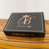 Boîte à cartes en papier noir imprimé de luxe Boîte d'avion d'emballage de produits de beauté Boîte noire avec logo personnalisé en feuille d'or rose