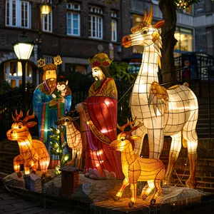 Festival de Natal primavera vendas diretas da fábrica lanternas personalizadas baratas luzes de cena ao ar livre decoração de luz 3d