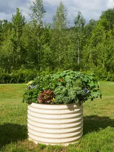 DIY Classic Modern Metal Round Garden Beds Medium Steel Raised Vegetable Planters