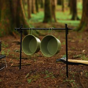 Estacas de acero H095 de 30 cm, negras, que brillan en la oscuridad, de grado industrial, para acampar al aire libre, para herramientas de supervivencia. - Product Image 1