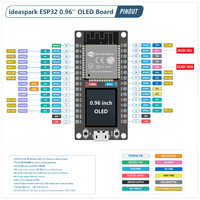 Carte de développement Esp32 avec écran OLED de 0,96 pouce, ch340, module sans fil wifi+ble, micro USB pour Arduino/micropython